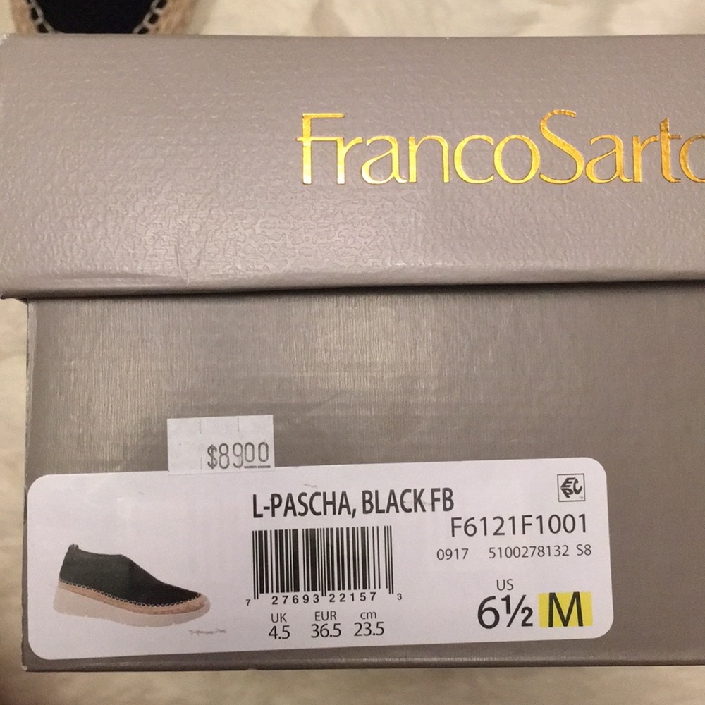 NIB Franco Sarto Pascha Black Mesh Slip On Black - Picture 7 of 7